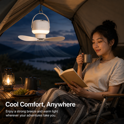 Outdoor Camping Fan with Light