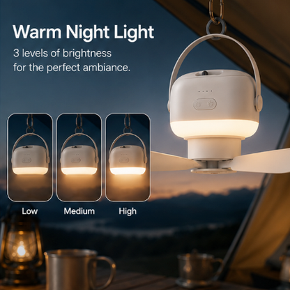 Outdoor Camping Fan with Light